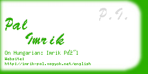 pal imrik business card